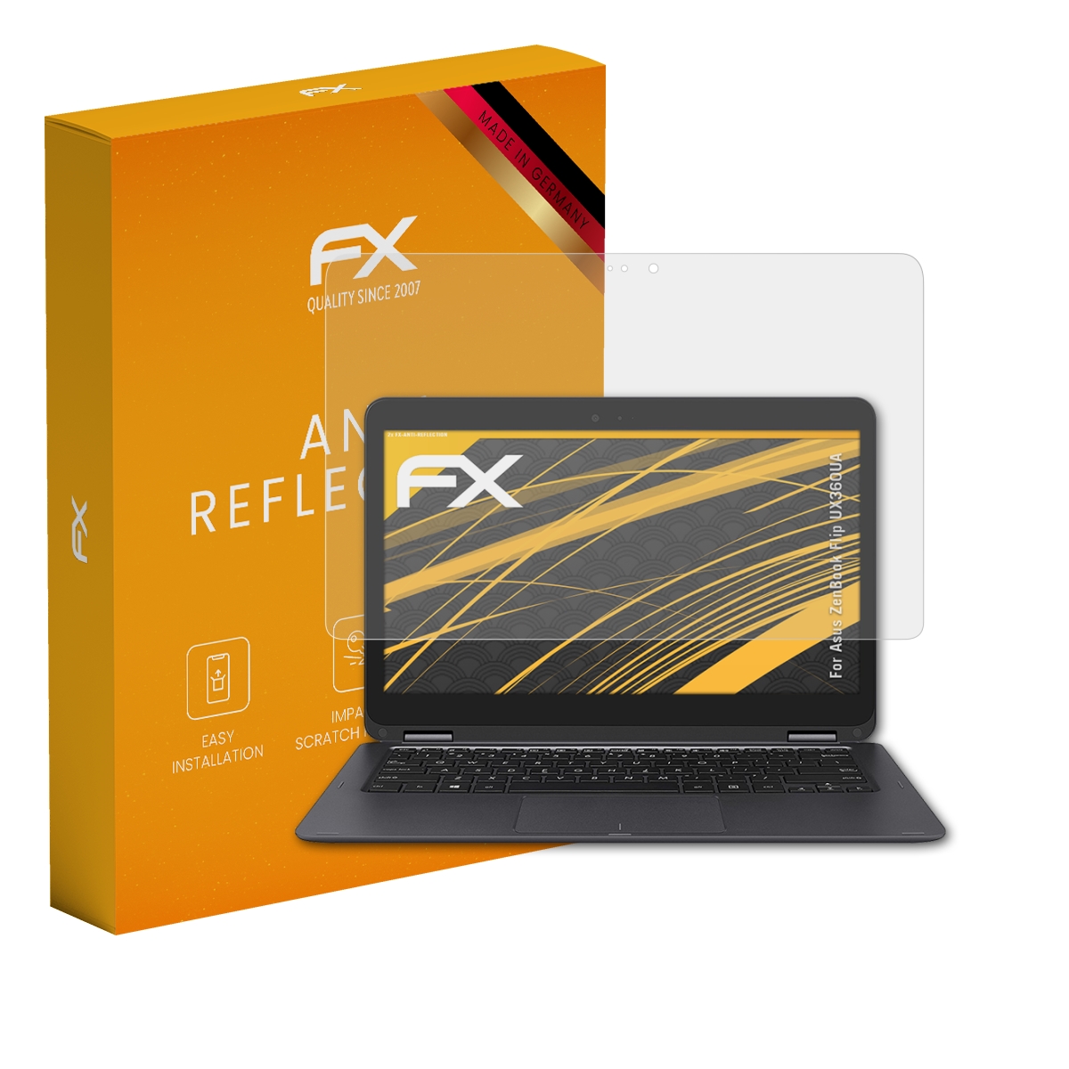 atFoliX 2x Screen Protection Film for Asus ZenBook Flip UX360UA matt&shockproof - Picture 1 of 8