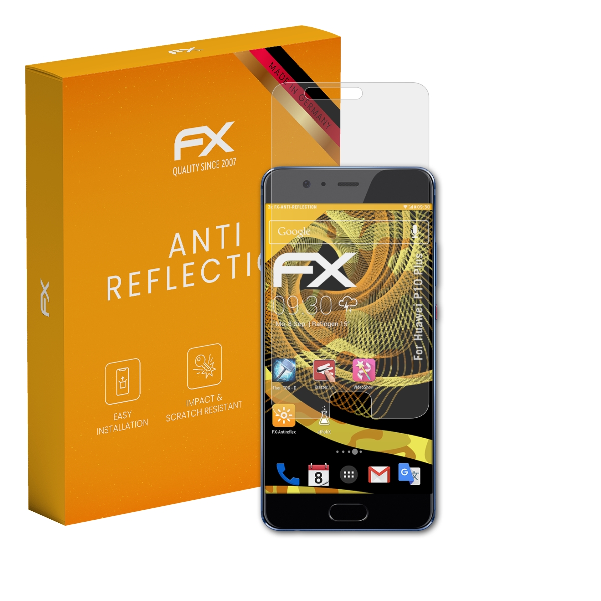 atFoliX 3x Screen Protection Film for Huawei P10 Plus matt&shockproof - Picture 1 of 8