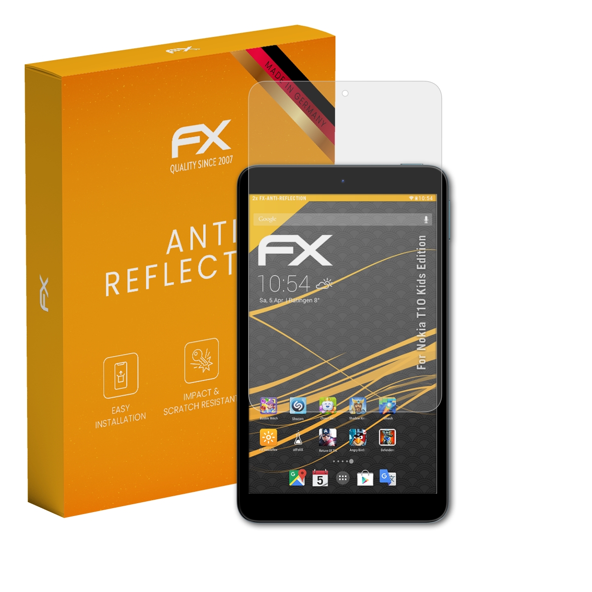 atFoliX 2x Screen Protection Film for Nokia T10 Kids Edition matt&shockproof - Picture 1 of 8
