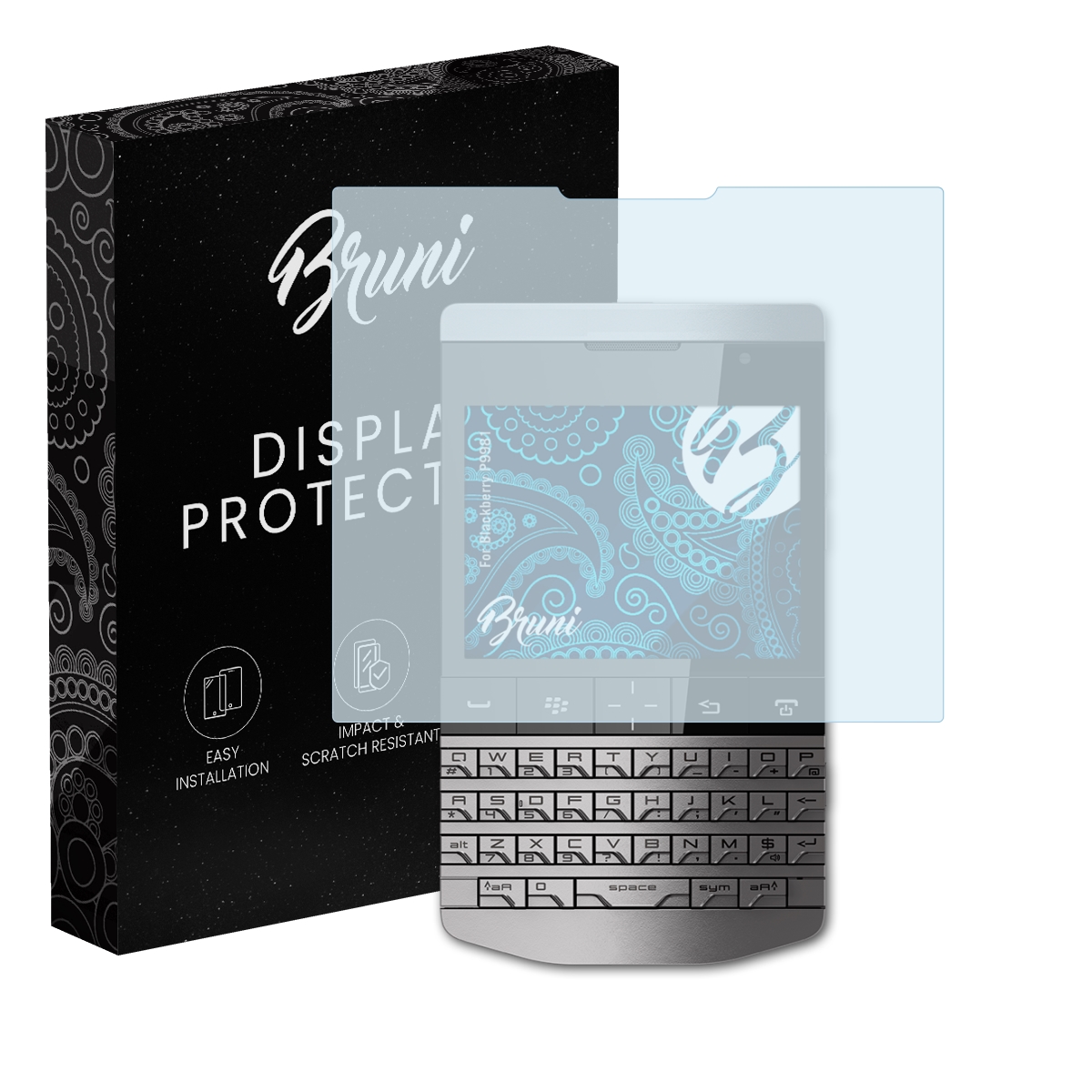 Bruni 2x Protective Film for Blackberry P9981 Screen Protector Screen Protection - Picture 1 of 8