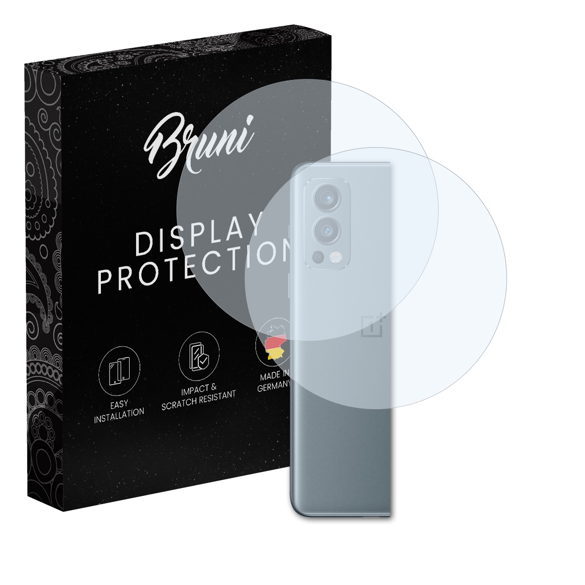 Bruni 2x Protective Film for OnePlus Nord 2 5G Lens Screen Protector - Picture 1 of 8