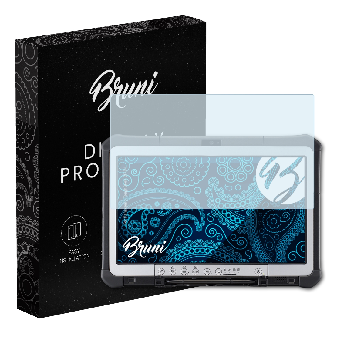 Bruni 2x Protective Film for Panasonic ToughBook CF-D1 Screen Protector - Picture 1 of 8