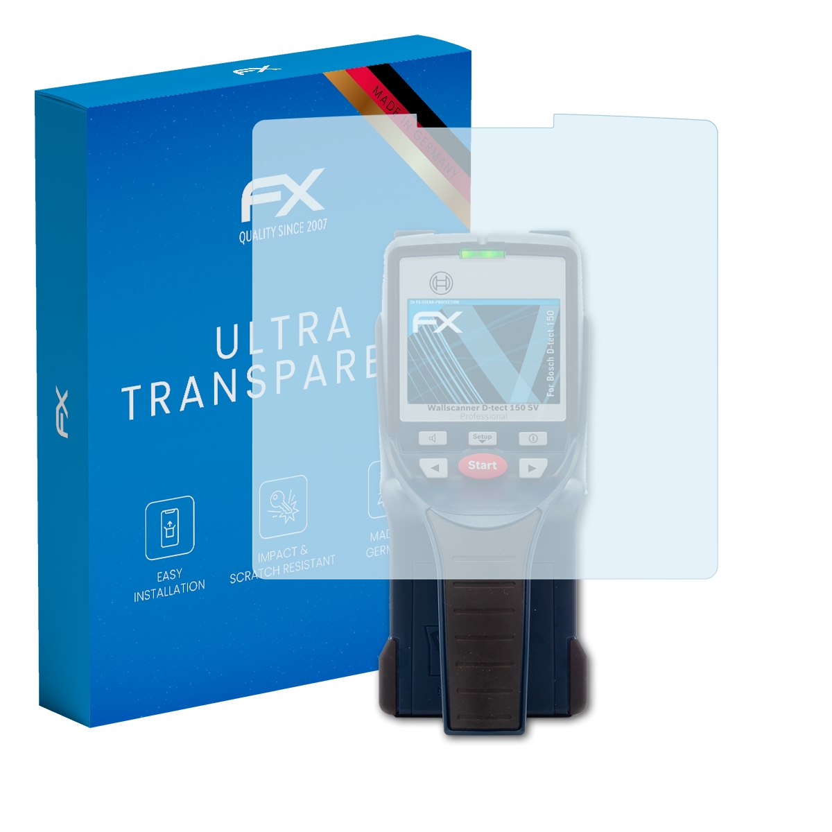 atFoliX 2x Screen Protection Film for Bosch D-tect 150 Screen Protector clear