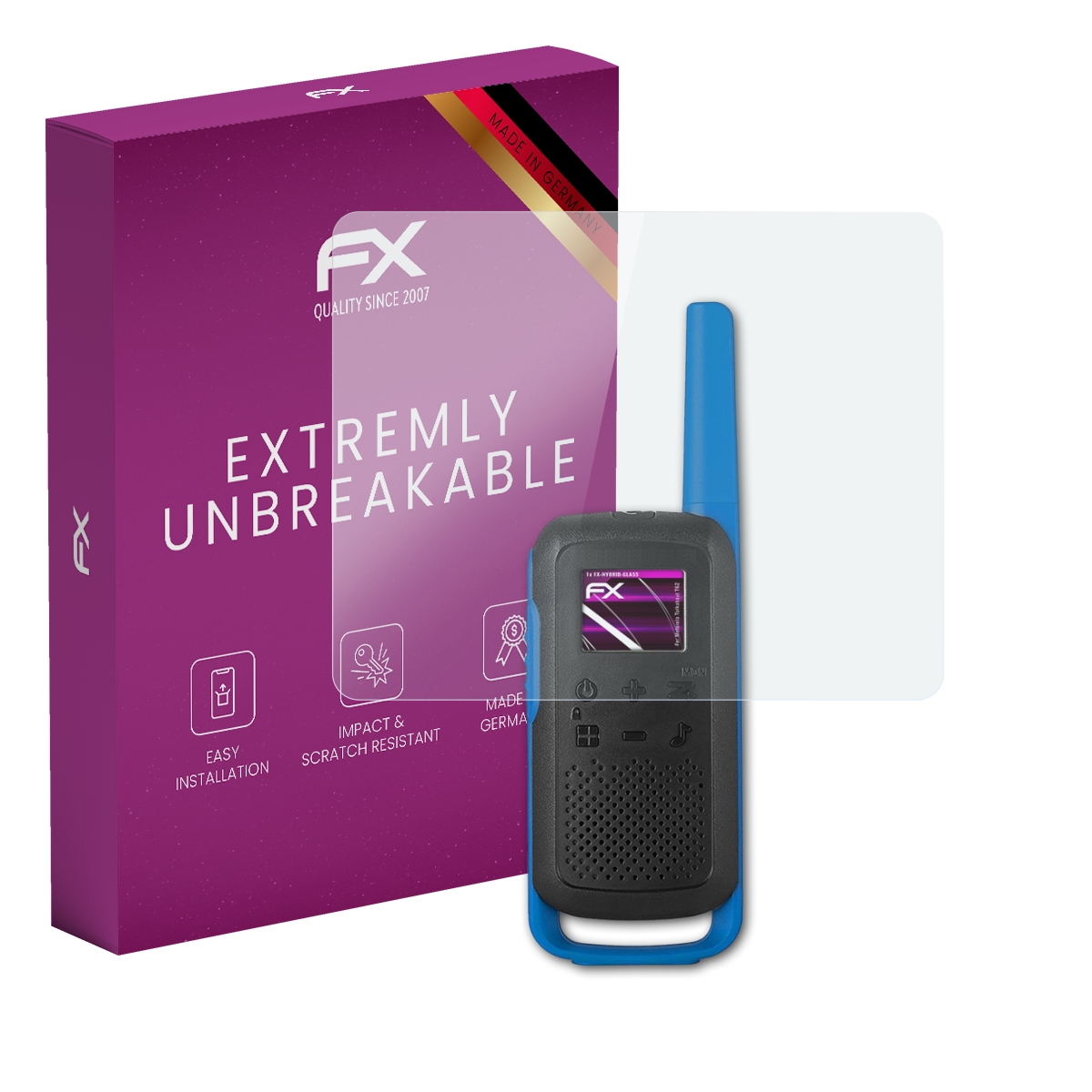atFoliX Glass Protector for Motorola Talkabout T62 9H Hybrid-Glass
